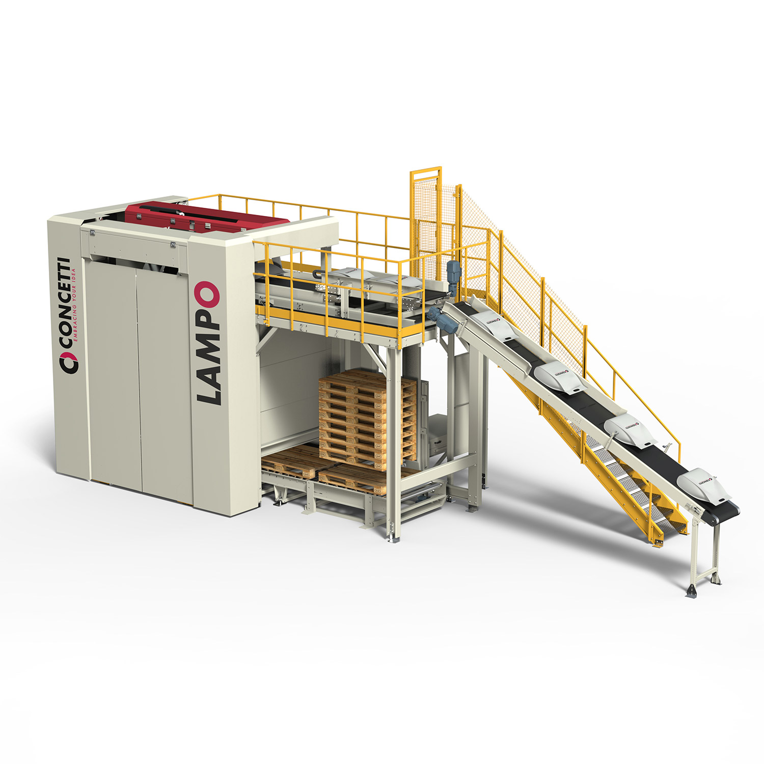 Automatic palletizer for bags