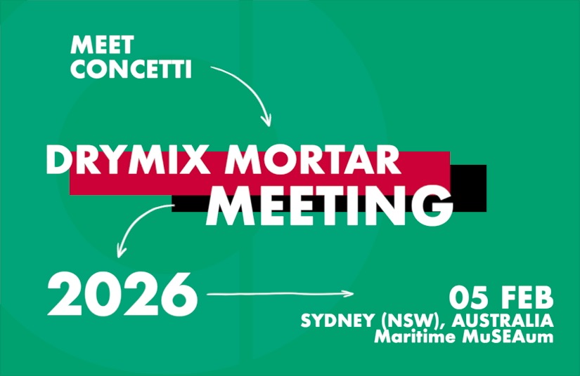 Join Concetti at the Drymix Mortar Meeting, Sydney