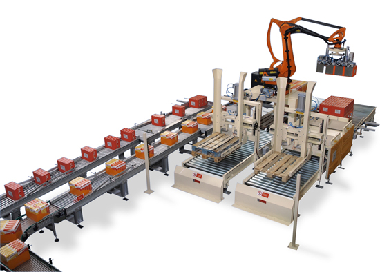 articulated palletising robot for cartons
