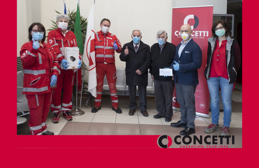 Concetti donates a sanitizing system to the local Red Cross